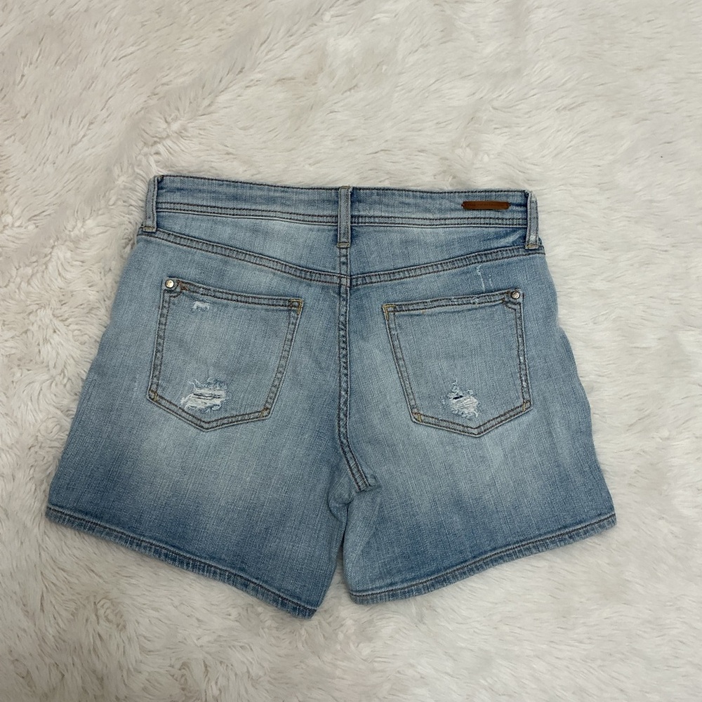 Pilcro - Light Blue Distressed Denim Shorts - Picture 8 of 10